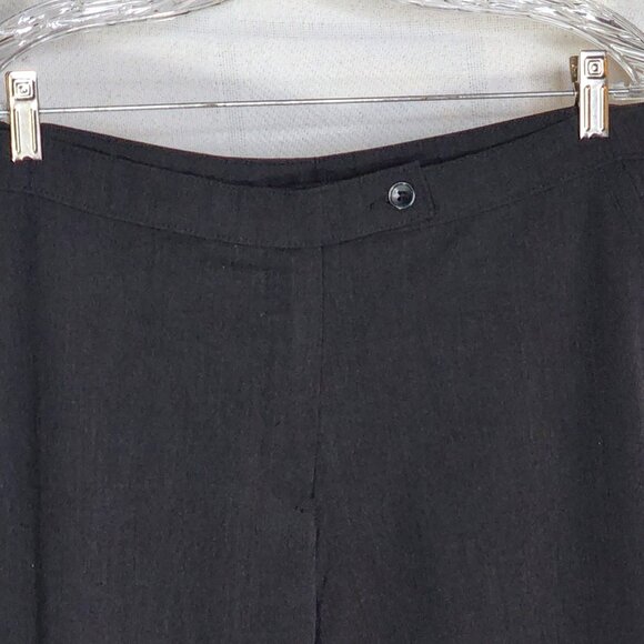 Investments II Gray Black Poly Rayon Span Straight Leg Flat Front Pants Sz 16WR - Picture 3 of 16